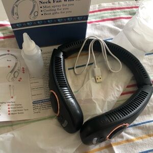 NIB Portable Misting Neck Fan